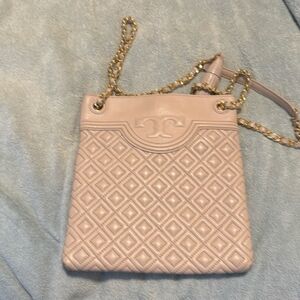 Tory Burch Quilted Pink Crossbody Bag